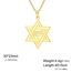 VASSAGO Davidstern Halskette für Frauen Jüdischer Stern mit Menorah Halskette aus Edelstahl Chanukka Anhänger Halskette für Männer Israel Religiöser Schmuck (Gold halskette)