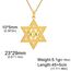Tetragrammaton Davidstern Halskette Yhvh Yhwh Jehovah Yahweh Hebräische Halskette Jüdischer Stern Halskette Biblische Namen Gottes Anhänger Israel Jüdischer Schmuck Chanukka Geschenk Frauen (gold)
