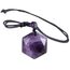 KYEYGWO Unisex Davidstern-Anhänger mit Verstellbar Nylonseil, Amethyst David Stern Halskette Hexagramm Edelstein Kettenanhänger Reiki Schmuck für Amulett, Heilung, Religiöser