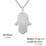Hamsa Hand der Fatima Halskette für Frauen Hebräischer Segensanhänger Jüdischer Davidstern Halskette Israel Allah Judentum Religiöser Schmuck Islamisches Amulett für Männer (Kreuz Kette silber)