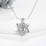 JERWLI Davidstern Kette 925 Sterling Silber Abalone Muschel Kreuz Davidstern Anhänger Halskette Davidstern Schmuck Judeo Christlicher Religiöser Geschenke für Damen Frauen Männer