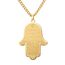 EUEAVAN Hamsa Hand der Fatima Halskette für Frauen Hebräischer Segensanhänger Jüdischer Davidstern Halskette Israel Allah Judentum Religiöser Schmuck Islamisches Amulett für Männer (Kreuz Kette Gold)