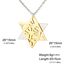 Jüdisches Gebet Shema Yisrael Halskette für Frauen Zweifarbige Davidstern Halskette Hear O Israel Anhänger Judaica Sh'ma Yisrael Schmuck Hebräisch Kabbalah Segen Geschenk Männer (A- Zweifarbig gold)