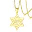 VASSAGO Davidstern Halskette für Frauen Jüdischer Stern mit Menorah Halskette aus Edelstahl Chanukka Anhänger Halskette für Männer Israel Religiöser Schmuck (Gold halskette)