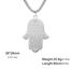 Hamsa Hand der Fatima Halskette für Frauen Hebräischer Segensanhänger Jüdischer Davidstern Halskette Israel Allah Judentum Religiöser Schmuck Islamisches Amulett für Männer (Kastenkette Silber)