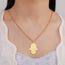 EUEAVAN Hamsa Hand der Fatima Halskette für Frauen Hebräischer Segensanhänger Jüdischer Davidstern Halskette Israel Allah Judentum Religiöser Schmuck Islamisches Amulett für Männer (Kreuz Kette Gold)