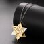 Jüdisches Gebet Shema Yisrael Halskette für Frauen Zweifarbige Davidstern Halskette Hear O Israel Anhänger Judaica Sh'ma Yisrael Schmuck Hebräisch Kabbalah Segen Geschenk Männer (A- Zweifarbig gold)