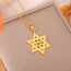 Tetragrammaton Davidstern Halskette Yhvh Yhwh Jehovah Yahweh Hebräische Halskette Jüdischer Stern Halskette Biblische Namen Gottes Anhänger Israel Jüdischer Schmuck Chanukka Geschenk Frauen (gold)