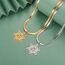 VASSAGO Davidstern Halskette für Frauen Jüdischer Stern mit Menorah Halskette aus Edelstahl Chanukka Anhänger Halskette für Männer Israel Religiöser Schmuck (Gold Halskette-Schlangen kette)