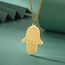 EUEAVAN Hamsa Hand der Fatima Halskette für Frauen Hebräischer Segensanhänger Jüdischer Davidstern Halskette Israel Allah Judentum Religiöser Schmuck Islamisches Amulett für Männer (Kreuz Kette Gold)