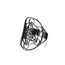 Amaxer Edelstahl Metatrons Cube Ring für Frauen Erzengel Metatron Schutzerklärung Ausgehöhlt Damen Band Ring Schmuck für Dame (Schwarz)