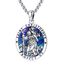 Eusense Halskette Erzengel Michael/St Benedikt/Heiliger Christopher/Jungfrau Maria/Kruzifix, Anhänger katholisch, religiös, 925 Silber, Schmuck, Schutz-Amulett, Medaille für Herren und Damen, Sterling