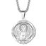Heiliger Michael Anhänger Halskette das Siegel der sieben Erzengel Religiöser Medaillon Modeschmuck für Männer und Frauen Jungen Edelstahl christliches Geschenk