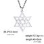 Dreamtimes Davidstern Halsketten Edelstahl Hexagramm Anhänger jüdische Halsketten Davidstern jüdischer Schmuck für Frauen Herren (Silber)