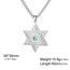 VASSAGO Davidstern-Halskette für Damen Edelstahl Zirkonia magischer Hexagon-Anhänger zierlicher religiöser jüdischer Schmuck (Silber)