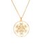 EUEAVAN Metatrons Würfel Halskette Metatron Würfel Heilige Geometrie Anhänger Siegel von Erzengel Engel Metatron Statement Halsketten Spiritueller Schutz Talisman für Frauen (großes Metatron gold)