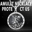 Shusukue St. Michael Kette, Erzengel Saint Michael Amulett Schutzpatron Halskette 925 Sterling Silber, Medaillen Gebetsmünzen Anhänger Religiöser Schmuck für Frauen Männer (Schwarzer Onyx)