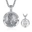 Heiliger Christophorus Kette Anhänger Sterling Silber St Christopherus Kette Herren St Christopher Halskette Rund Amulett Schmuck Religiöser Geschenke
