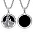 Onyx Heiliger Christophorus Kette Anhänger Sterling Silber St Christopherus Kette Herren Onyx St Christopher Halskette Schmuck Religiöser Geschenke