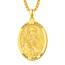 ADMETUS Gold Heiliger Bridget Kette Sterling Silber Heiliger Bridget Medaille Gold St Bridget's Kreuz Halskette Gold Heiliger Brigid Anhänger Geschenk für Herren