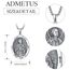 ADMETUS Heiliger Petrus Kette 925 Sterling Silber Heiliger Peter Medaille von Heiliger Peter Heiliger Petrus Anhänger Medaille Religiöse Geschenk für Herren