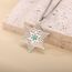 VASSAGO Davidstern-Halskette für Damen Edelstahl Zirkonia magischer Hexagon-Anhänger zierlicher religiöser jüdischer Schmuck (Silber)