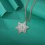 VASSAGO Davidstern-Halskette für Damen Edelstahl Zirkonia magischer Hexagon-Anhänger zierlicher religiöser jüdischer Schmuck (Silber)