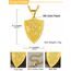 U7 Erzengel Michael Medaille Halskette 18k vergoldet Schild Form Anhänger mit 55+5cm Venezianierkette Schutz Patron Heilige Michael Modeschmuck Accessoire für Geburtstag
