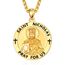 ADMETUS Gold Heiliger Nikolaus Anhänger 925 Sterling Silber St. Nikolaus Kette Gold St Nikolaus Anhänger Medaille Religiöse Geschenk für Herren