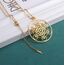 EUEAVAN Metatrons Würfel Halskette Metatron Würfel Heilige Geometrie Anhänger Siegel von Erzengel Engel Metatron Statement Halsketten Spiritueller Schutz Talisman für Frauen (großes Metatron gold)