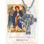 ADMETUS Erzengel Gabriel Kreuz Kette Silber 925 Heiliger Gabriel Erzengel Kreuz Anhänger Erzengel Gabriel Medaille Religiöse Geschenk für Herren