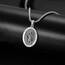 ADMETUS Heiliger Christophorus Kette Anhänger Sterling Silber St Christopherus Kette Herren St Christopher Halskette Oval Amulett Schmuck Religiöser Geschenke
