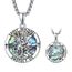 Abalone Schale Heiliger Michael Kette Sterling Silber St Michael Kette Saint Michael Anhänge Erzengel Michael Halskette Rund Amulett Schmuck für Herren