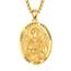 ADMETUS Gold Erzengel Gabriel Kette 925 Sterling Silber Heiliger Gabriel Erzengel Anhänger Gold Erzengel Gabriel Medaille Religiöse Geschenk für Herren