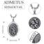 ADMETUS Heiliger Christophorus Kette Anhänger Sterling Silber St Christopherus Kette Herren St Christopher Halskette Oval Amulett Schmuck Religiöser Geschenke