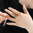 RWQIAN Damen Erzengel Gold Ring Metatron Muster Edelstahl Heilige Erzengel Ring Hohlring Blume des Lebens Einstellbare Schmuck Geschenk