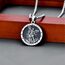 Shusukue St. Michael Kette, Erzengel Saint Michael Amulett Schutzpatron Halskette 925 Sterling Silber, Medaillen Gebetsmünzen Anhänger Religiöser Schmuck für Frauen Männer (Schwarzer Onyx)