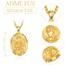 ADMETUS Gold Erzengel Gabriel Kette 925 Sterling Silber Heiliger Gabriel Erzengel Anhänger Gold Erzengel Gabriel Medaille Religiöse Geschenk für Herren