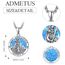 Blau Opal Heiliger Christophorus Kette Anhänger Sterling Silber St Christopherus Kette Herren Blau Opal St Christopher Halskette Schmuck Religiöser Geschenke