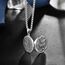 Foto Medaillon Heiliger Michael Kette 925 Sterling Silber St Michael Kette Anhänge für Foto Bilder Erzengel Michael Halskette Rund Amulett Schmuck für Herren