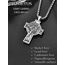ADMETUS Erzengel Gabriel Kreuz Kette Silber 925 Heiliger Gabriel Erzengel Kreuz Anhänger Erzengel Gabriel Medaille Religiöse Geschenk für Herren