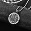 Onyx Heiliger Michael Kette Sterling Silber St Michael Kette Onyx Saint Michael Anhänge Erzengel Michael Halskette Rund Amulett Schmuck für Herren