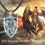 YFN St. Michael Kreuz Halskette für Frauen Männer Sterling Silber Religiöse Beschützer Anhänger St. Michael Erzengel Schmuck Geschenke (abalone)