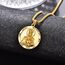 ADMETUS Gold Heiliger Nikolaus Anhänger 925 Sterling Silber St. Nikolaus Kette Gold St Nikolaus Anhänger Medaille Religiöse Geschenk für Herren