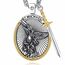 AEONSLOVE Erzengel Michael Halskette für Damen Herren 925 Sterling Silber Michael Anhänger mit Erzengel Schwert Heiliger Michael Medaille Saint Michael Archangel Amulett Kette Katholische Schmuck