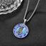 ADMETUS Surfer Heiliger Christophorus Kette Sterling Silber St Christopherus Kette Herren Heiliger Christophorus Surfer Medaille Blau Surfer Anhänger Schmuck Geschenke