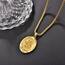 ADMETUS Gold Heiliger Bridget Kette Sterling Silber Heiliger Bridget Medaille Gold St Bridget's Kreuz Halskette Gold Heiliger Brigid Anhänger Geschenk für Herren