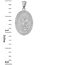 Sterling Silber Erzengel Michael Oval Zirkonia Gebet Anhänger Halskette (Large) (Kommt mit Einer 45 cm Kette)