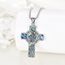 YFN Heiliger Florian Kreuz Halskette Sterling Silber Religiöser Beschützer Anhänger St. Florian Schmuck Feuerwehr Geschenke für Damen Herren