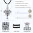 Eusense Halskette Erzengel Michael/St. Benedikt/Heiliger Christophorus/Jungfrau Maria/Kruzifix, katholischer Anhänger, religiös, 925er Silber, Schmuck, Amulett, Schutzmedaille für Herren und Damen,